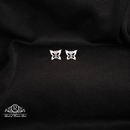 92.5 Silver Butterfly  Kids Earrings-RCHS55