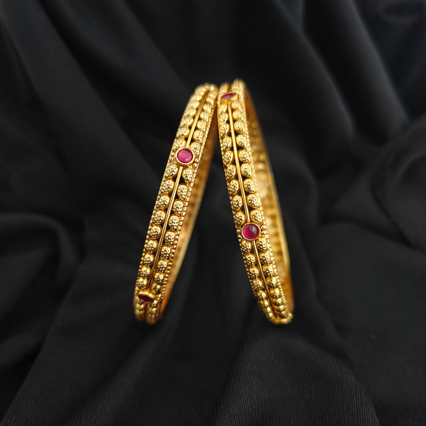 92.5 Silver with gold polish Bangles -RCH1319