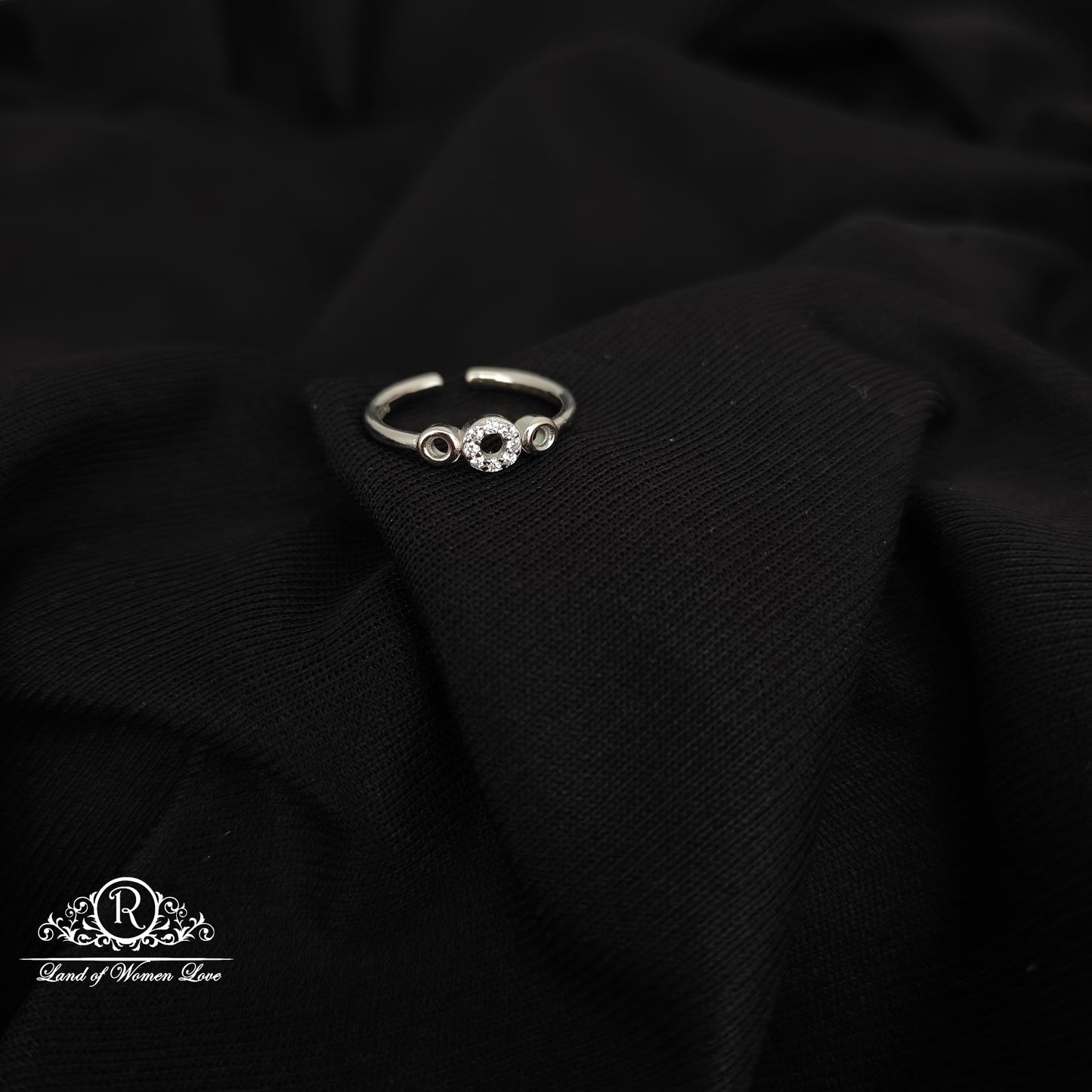 92.5 SILVER ADJUSTABLE FINGER RINGS-RCH1092