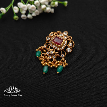 92.5 Silver Stone Pendant-RCCP483