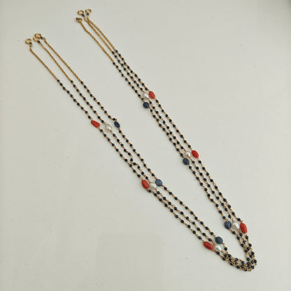 92.5 silver navaratna black beads with (63 models)-RCH1381