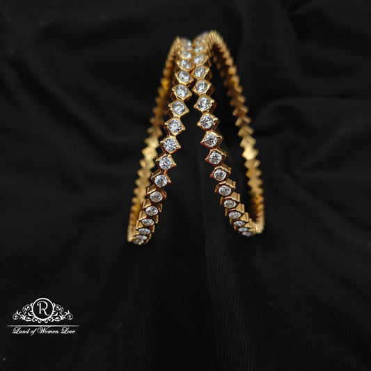 92.5 SILVER STONE BANGLES -RCBH063