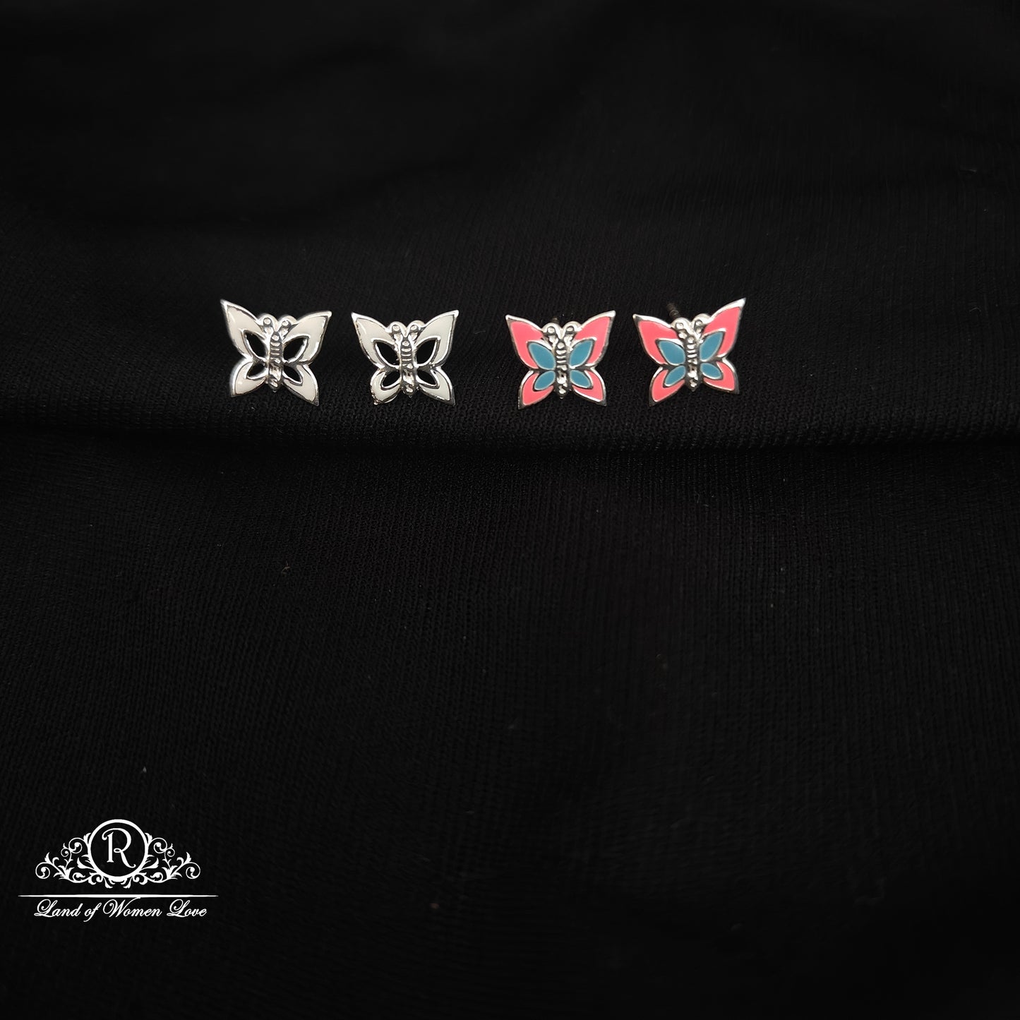 92.5 Silver Butterfly  Kids Earrings-RCHS55