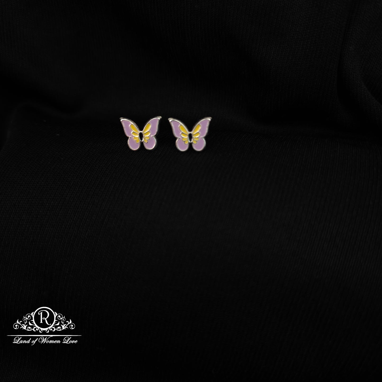 92.5 Silver Butterfly  Kids Earrings-RCHS53