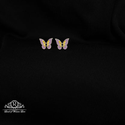 92.5 Silver Butterfly  Kids Earrings-RCHS53