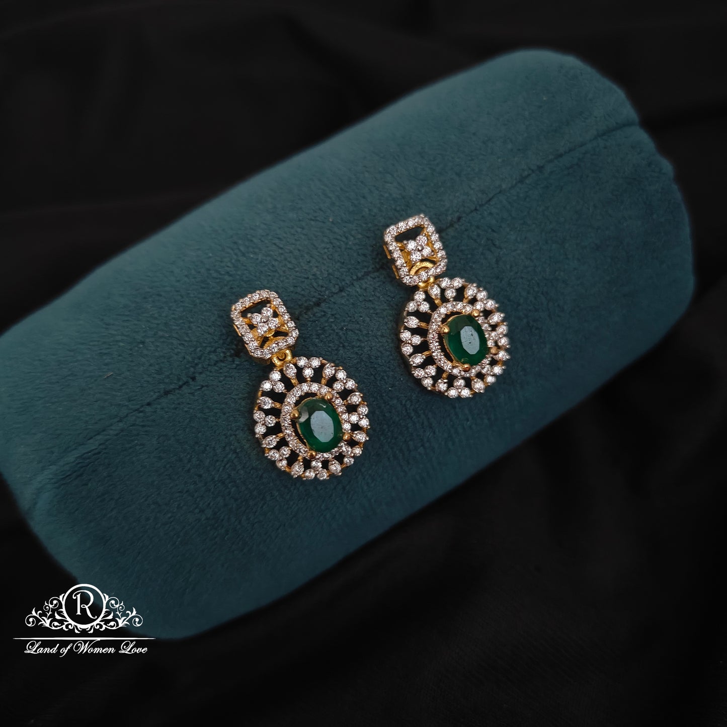 92.5 SILVER DIAMOND FINISHING EARRINGS-RCM1483