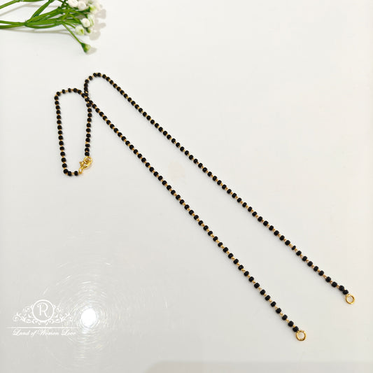 92.5 silver Black Beads -RCR325