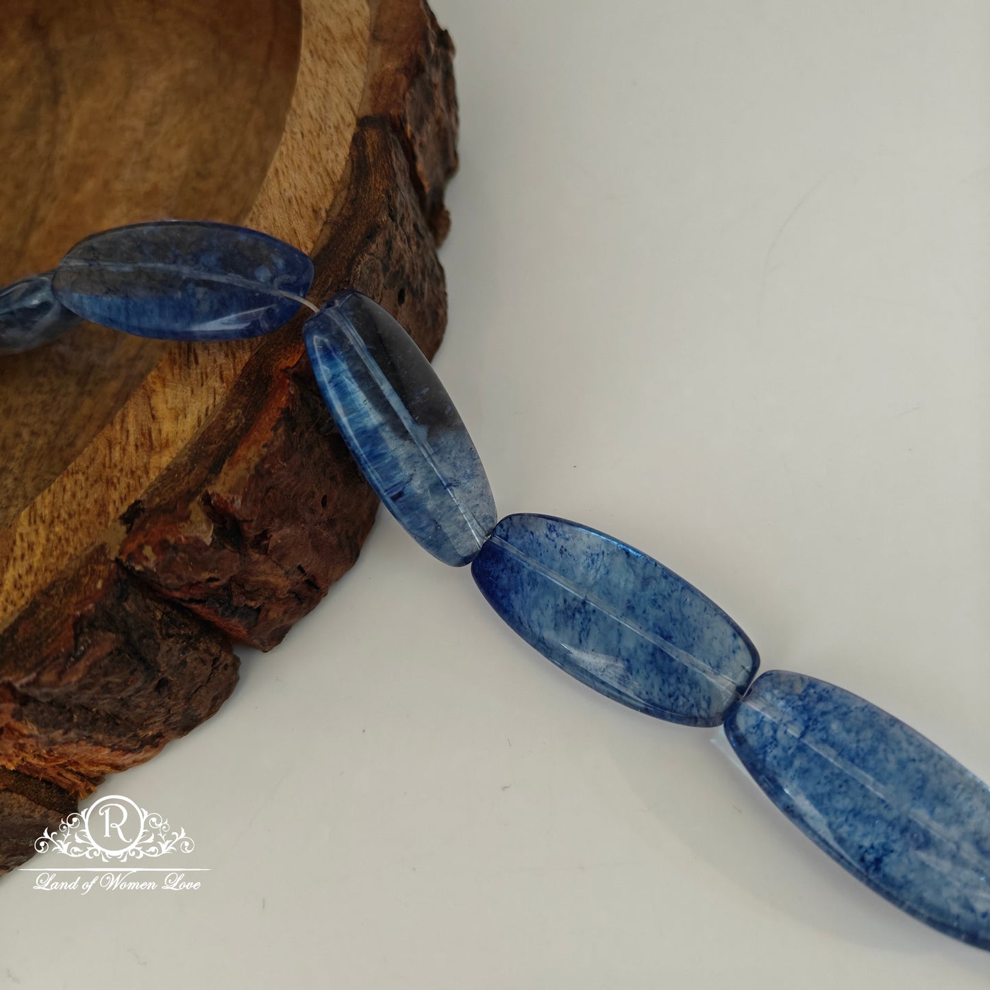 OVAL KYANITE BEADS-RCJM175