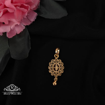 92.5 silver simple and Cute with gold balls locket-M308