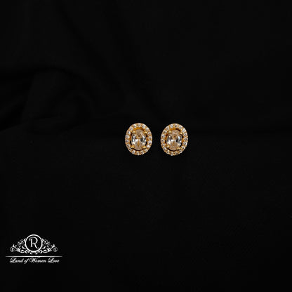 92.5-SILVER WHITE STONE STUDS-RCZ991