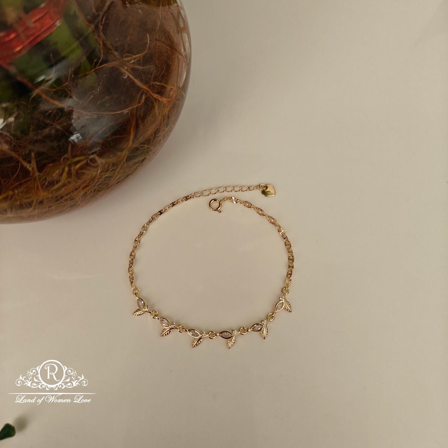 92.5 SILVER GOLD TONE BRACELET -RCG351