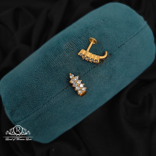 92.5 silver jtops with white stones -RCH1152