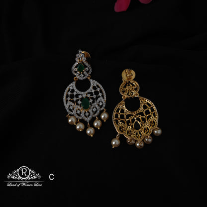 92.5 silver simple and Cute necklace with earrings -RCM091247