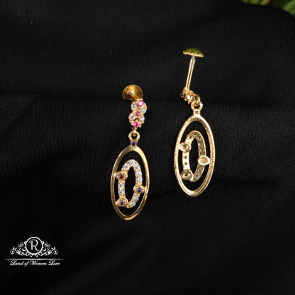 92.5 SILVER STONE EARRINGS-RCHD039-2