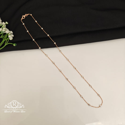92.5 SILVER ROSE GOLD CHAIN-RCG359-3