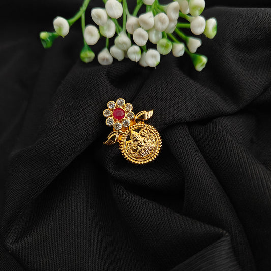 92.5 silver kasu locket with flower design -RCBH078