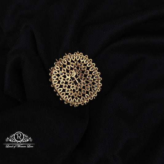 92.5 silver side locket with green and white stones -RCH1156