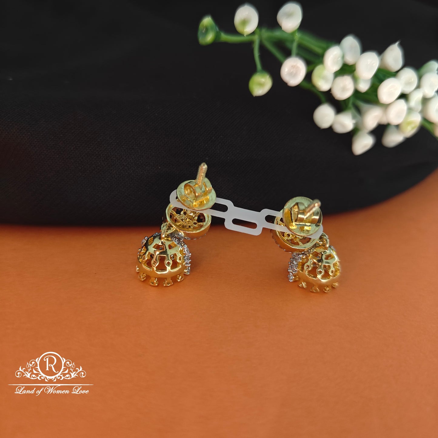 92.5 SILVER Diamond Finishing Earrings-RCCP100-1