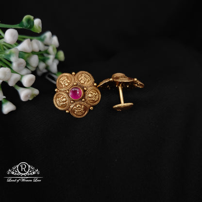 92.5 SILVER KASU MODEL EARRINGS-RCM1396