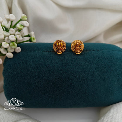 92.5 Silver Small Lakshmi Devi  Earrings-RCR009