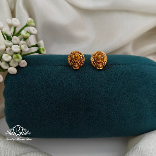 92.5 Silver Small Lakshmi Devi  Earrings-RCR009