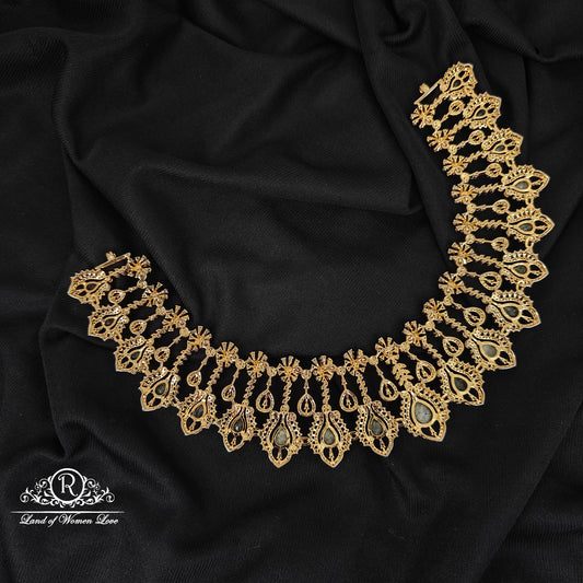 92.5 SILVER DIAMOND FINISHING NECKLACE-RCM1447