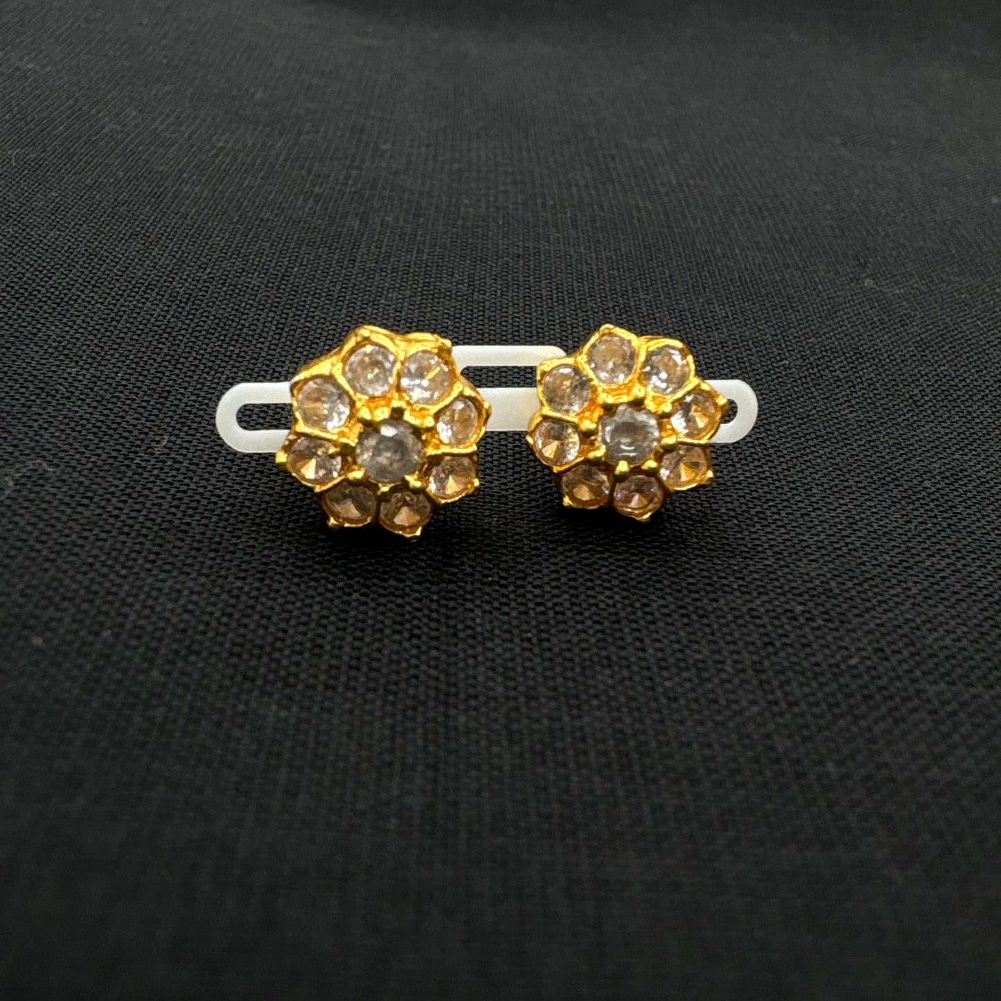 92.5 silver simple and Cute CZ stone earrings-RCCP321-6