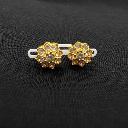 92.5 silver simple and Cute CZ stone earrings-RCCP321-6