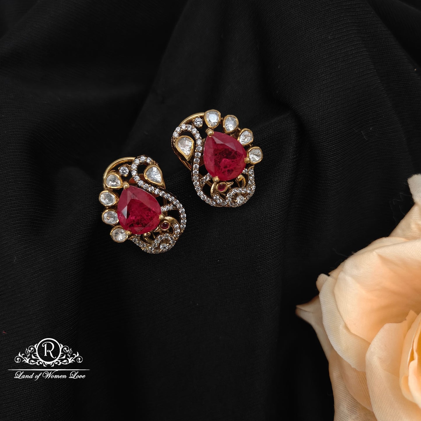 92.5 Silver Mossinate Earrings -RCMJ276