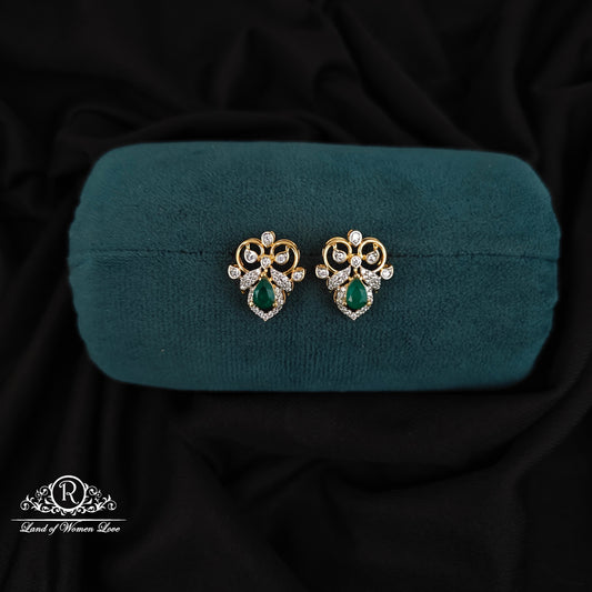 92.5 SILVER DIAMOND FINISHING EARRINGS-RCM1478