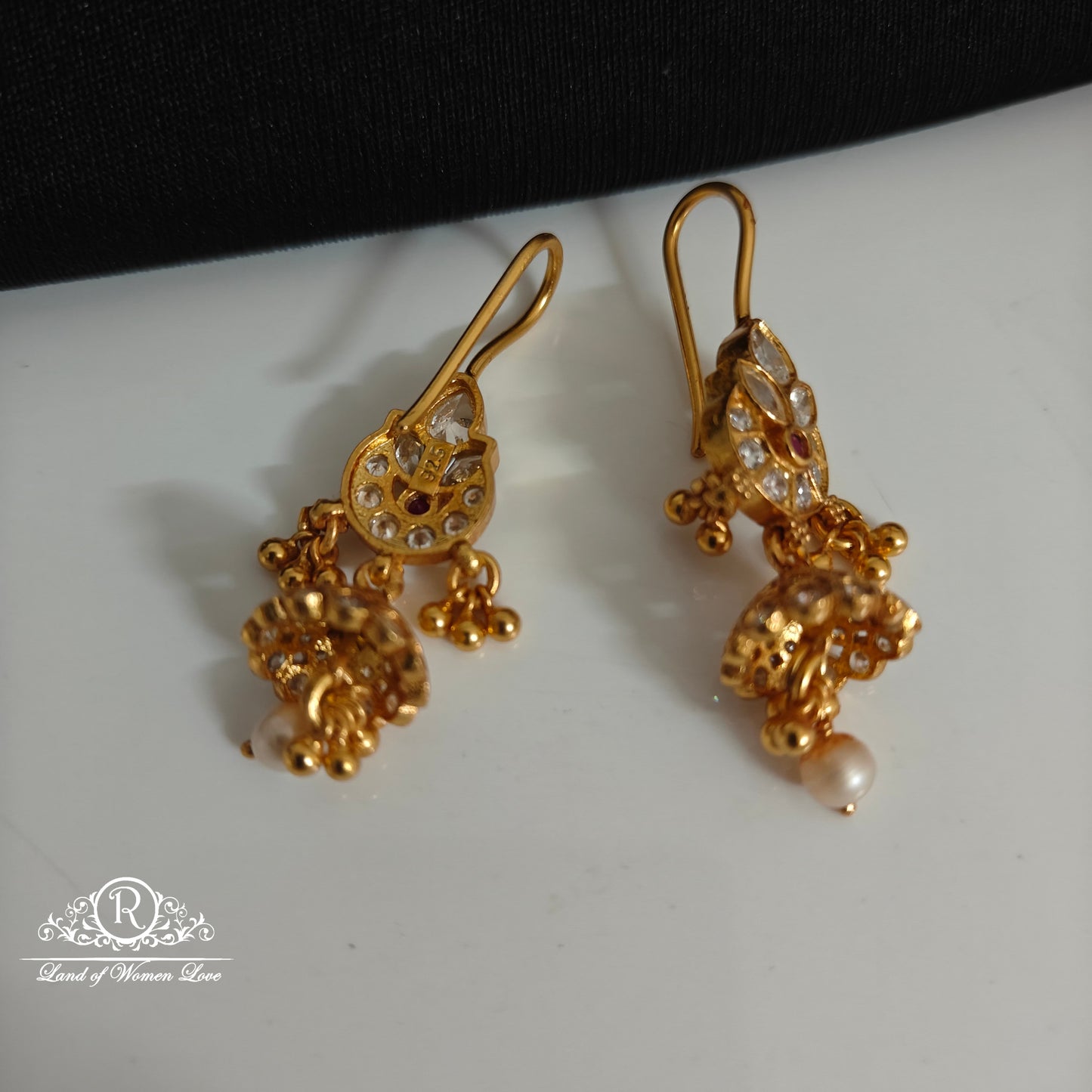 92.5 Silver Hook Model earrings-RCCP502