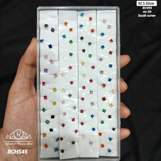 92.5 silver simple and Cute earrings -RCHS45