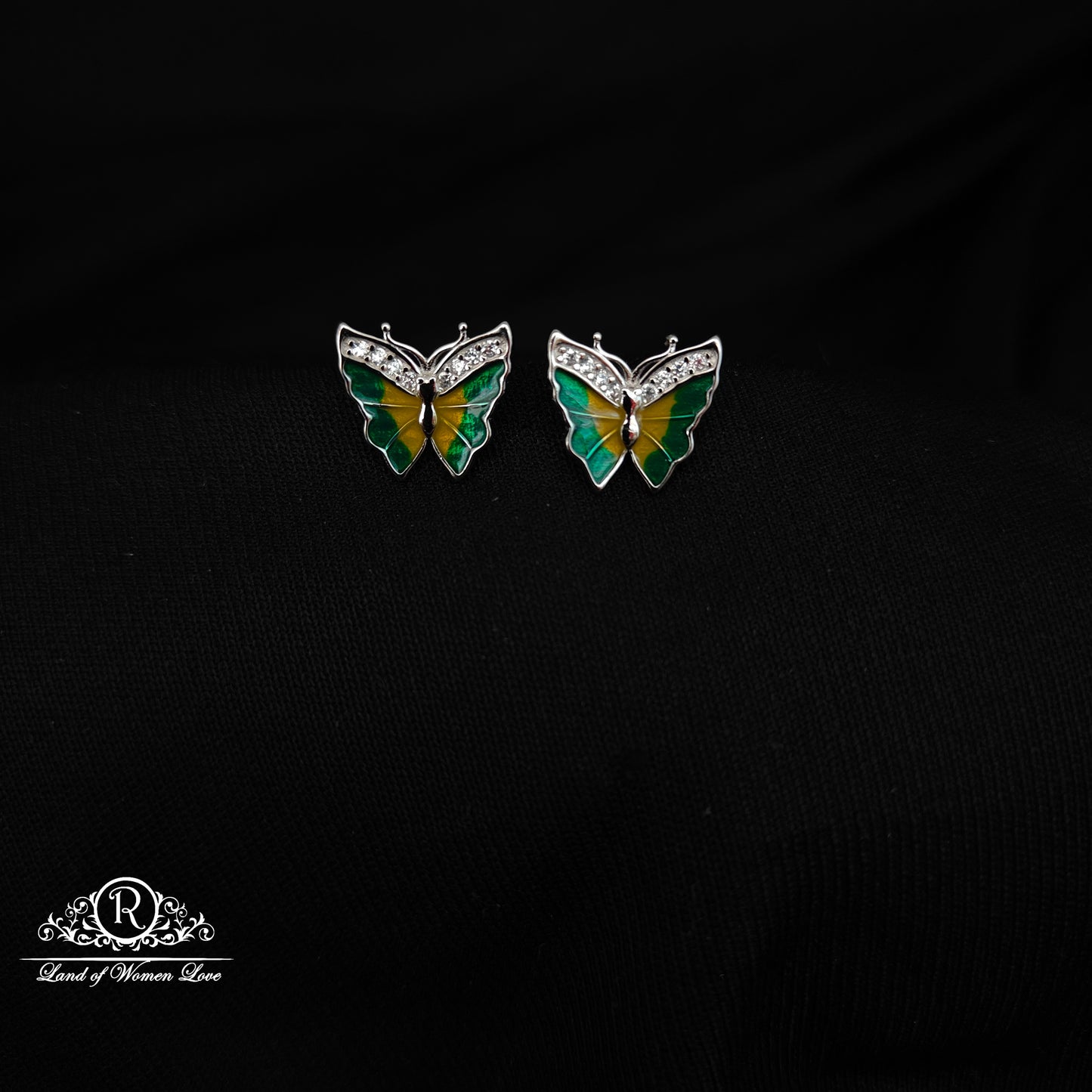 92.5 SILVER KIDS SPECIAL  BUTTERFLY EARRINGS-RCG359-1