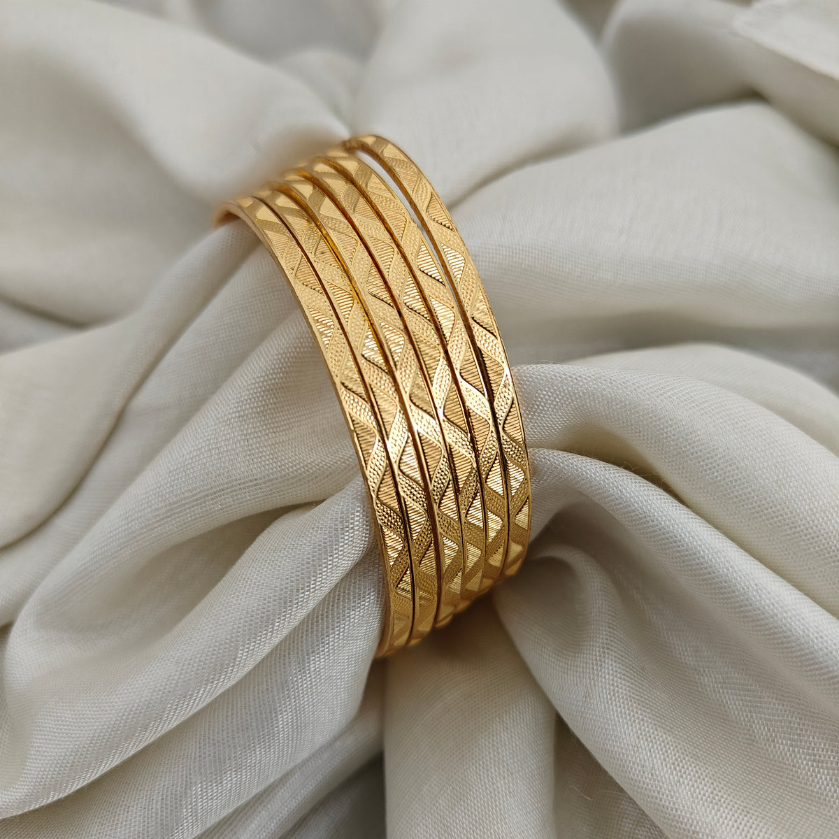 92.5 Silver with Gold Polish Bangles-RCHD0129