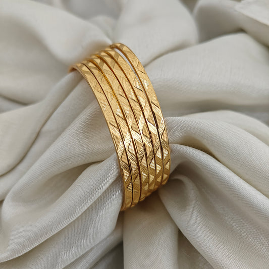 92.5 Silver with Gold Polish Bangles-RCHD0129
