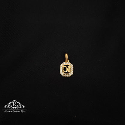 92.5 silver simple and Cute locket with letters-RCK176