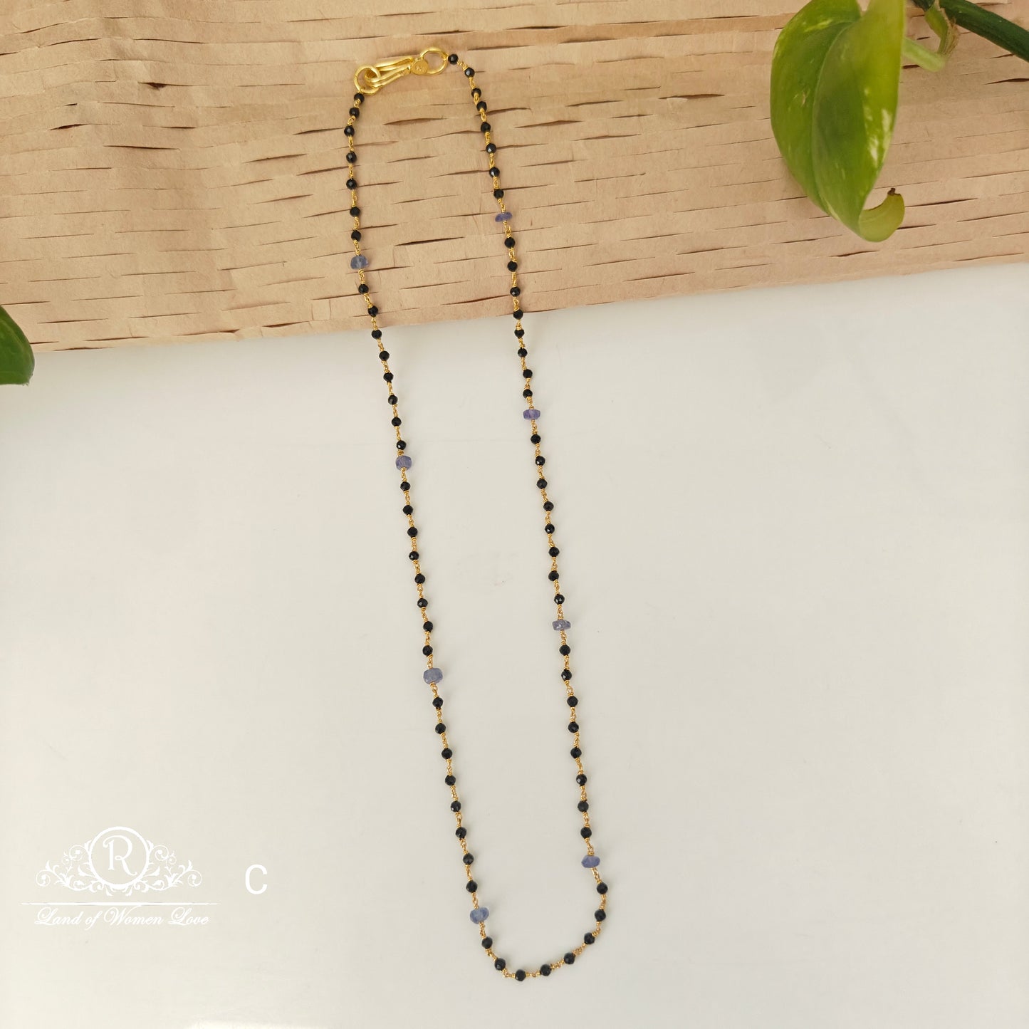 92.5 silver simple and Cute black beads -RCH342