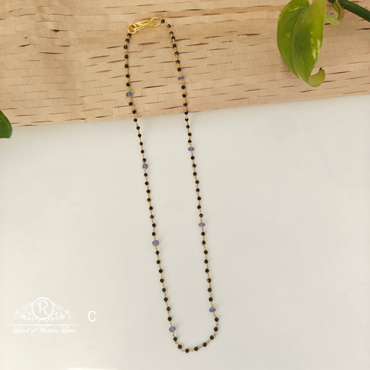 92.5 silver simple and Cute black beads -RCH342