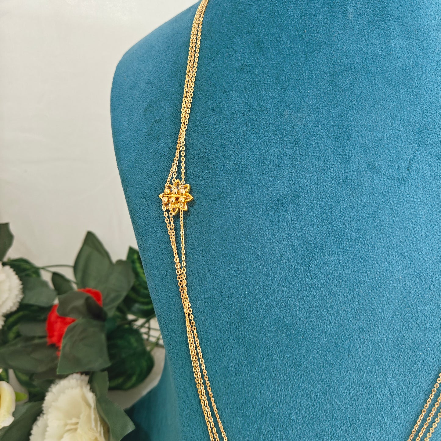 92.5 Silver with gold polish chandra haram RCH1312