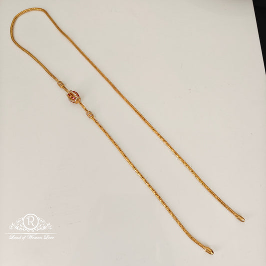 92.5 silver thali chain with cz balls -RCH1147