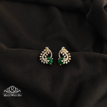 92.5 Silver Diamond Finish Earrings-RCR138