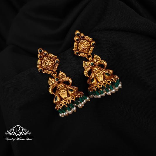 92.5 SILVER  PEACOCK JUMKAS-RCP182