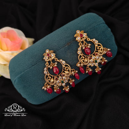 92.5 SILVER CHANDBALI EARRINGS -RCMB012