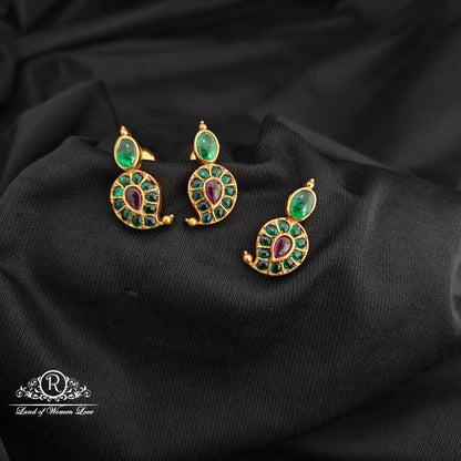 92.5 Silver Mango design pendent with earrings-RCR250