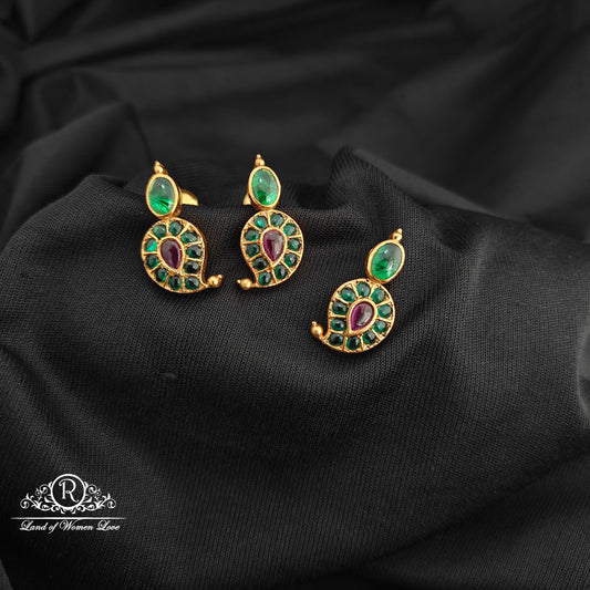 92.5 Silver Mango design pendent with earrings-RCR250