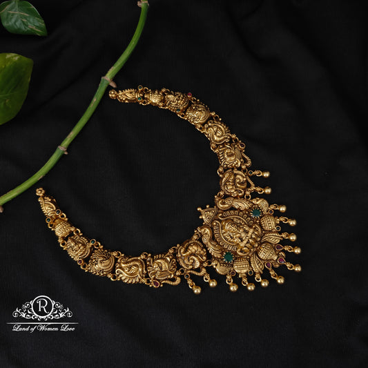 92.5 silver simple and Cute Lakshmi Devi Design necklace -RCJR1015