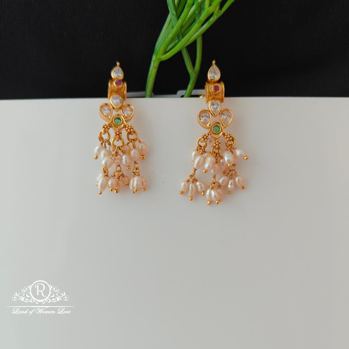 92.5 Silver gutapusalu Earrings-RCCP523