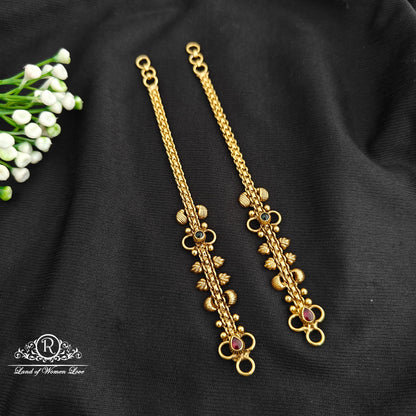 92.5 Silver Nakshi  Earchain-RCR154