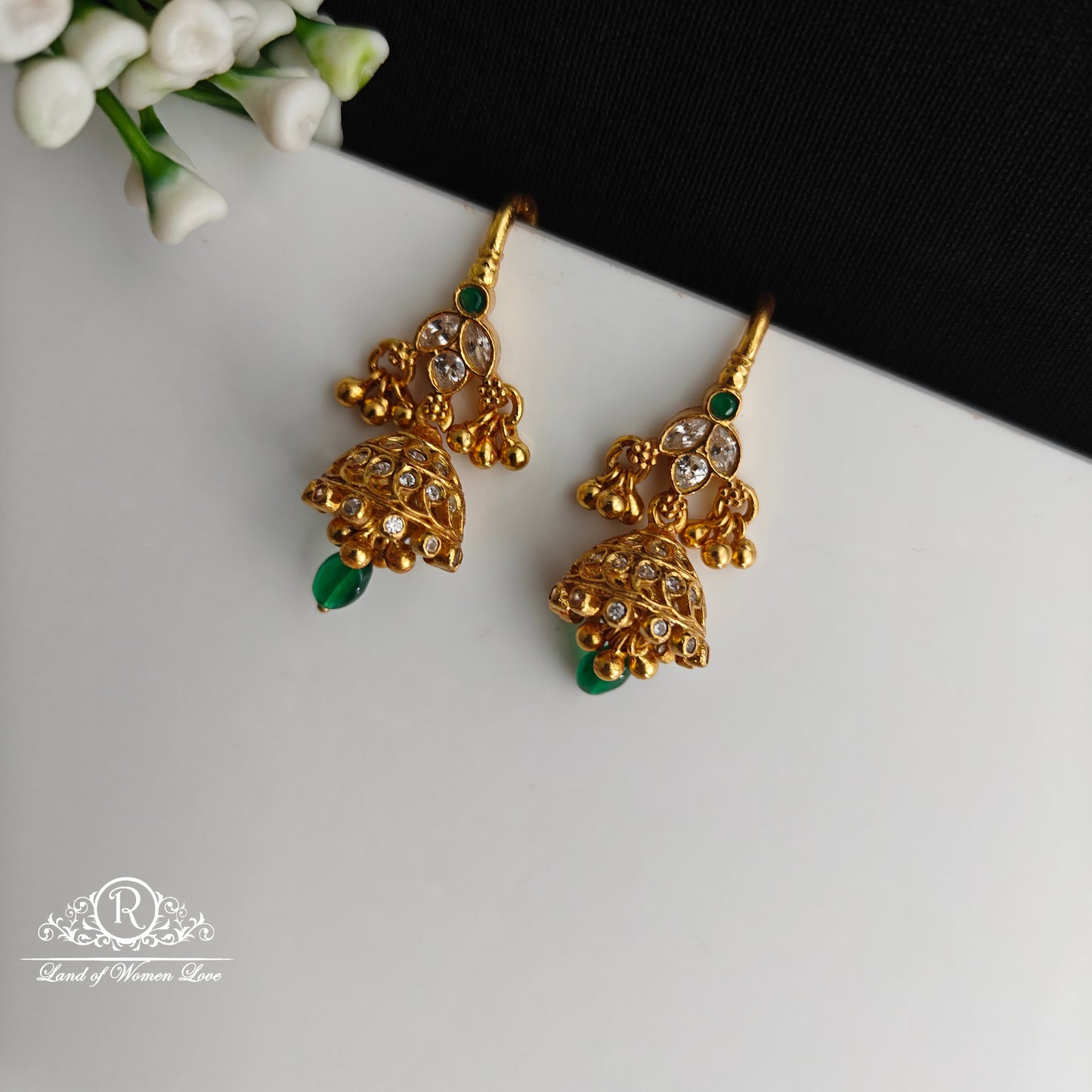 92.5 Silver Hook Model earrings-RCCP499