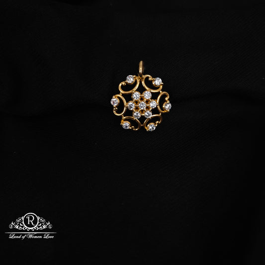 92.5 silver simple and Cute locket with CZ stones-RCJR602